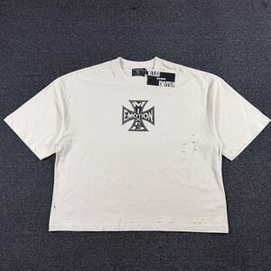 Mixed Emotion Biker‎ Graphic T-Shirt Men's XL Oversized Heavyweight Cotton NWT